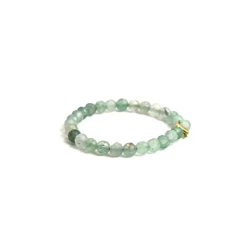 Anello con Pietra Naturale Agata cristallo quarzo zircone 2mm Multisfaccettato Gioielli regali adatti per uomo e donna