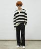 LMOOD Preppy Striped Pullover Knit Cream