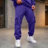 Herren Cargojogginghose mit 4 Taschen, Elastischer Bund mit Kordelzug, Lockere Passform, Verjüngtes Bein, Lässige Arbeitshose