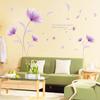 Neue Romantische Lila Blumen Wand Aufkleber Liebe Wohnzimmer Schlafzimmer für Home Decor Kunst Aufkleber Hintergrund Aufkleber Tapete Dekoration