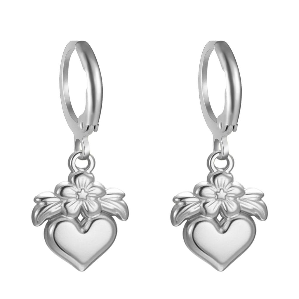 Bohemian Gold Hoop Earrings for Women with Daisy and Sunflower Pendant Charm