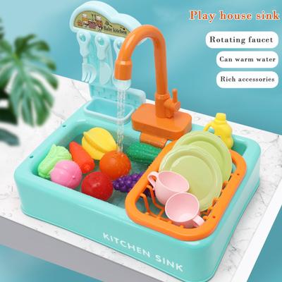 Analog Electric Dishwasher Sink Children's Role Playing Kitchen Set Toys
