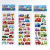12pcs 3D Bubble Transportation Sticker Engineering Vehicle Decals DIY Diary Stationery Fridge Education Cool Cartoon Sticker Toy