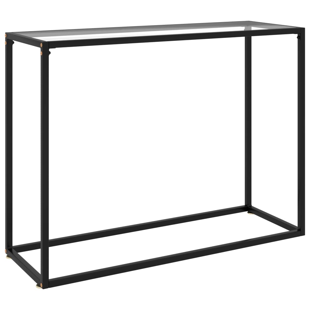 Console Table Transparent 100 x 35 x 75 cm Tempered Glass