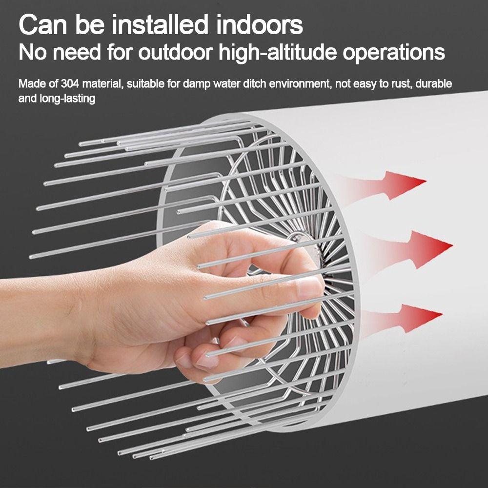 Leaf Debris Trap Roof Floor Drain Stainless Steel Rain Pipe Cap  Drainage Plumbing Fitting