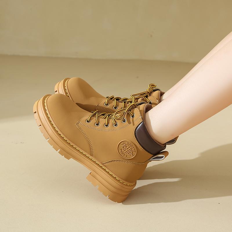 Fashion CRLAYDK Luxury Hiking Work Boots for Women Waterproof Outdoor Ankle Platform Booties Lug Sole Snow Winter Walking Combat Shoes