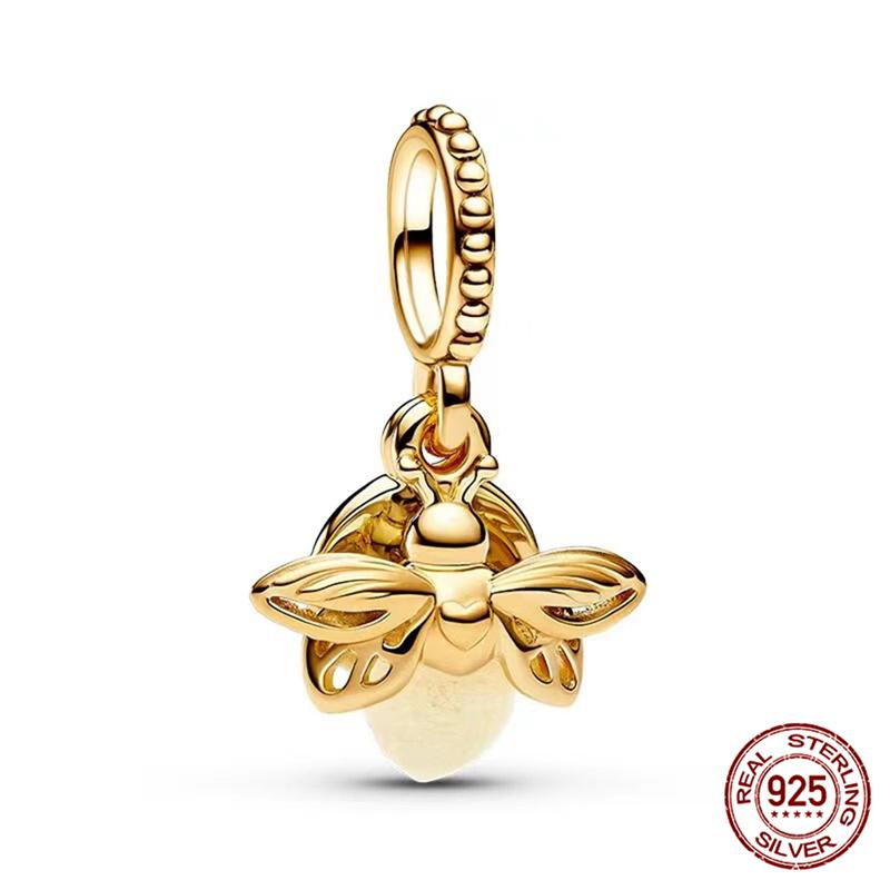 New In Original Charms Copper Golden Series Cross Charms Beads Fits 3Mm Original Bracelet For Women Diy Jewelry Gifts Making
