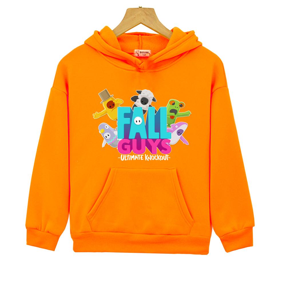 Fall Guys Hoodie 2026 Grafikdruck Sweatshirt Modische Pullover für Jungen/Mädchen Herbst Winter Bequemes Oberteil
