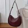 Shoulder Bag, High-end Woven Hand Bag, Women's Soft Leather Fashion Dumpling Bag, Daily Commuter Women's Shoulder Bag
