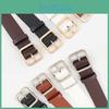 Elegant Fashionable Women's Square Pin Buckle Belt In Soft Faux Leather For Casual And Office Wear