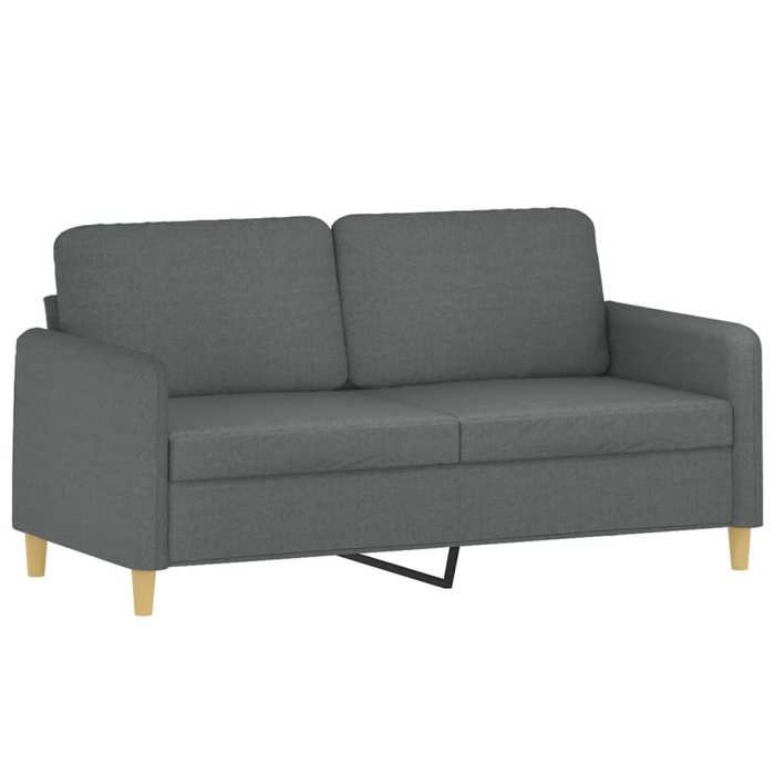 Exclusive House - 2-seater Sofa with Dark Grey Cushions 140 Cm Fabric