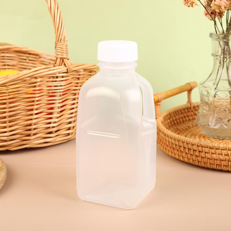 1 Adet 320/500Ml Şeffaf Çocuk Su Şişesi Plastik Meyve Suyu Şişesi Evcil Hayvan Süt İçecek Şişesi Kapaklı Kamp Yürüyüş İçme Kabı