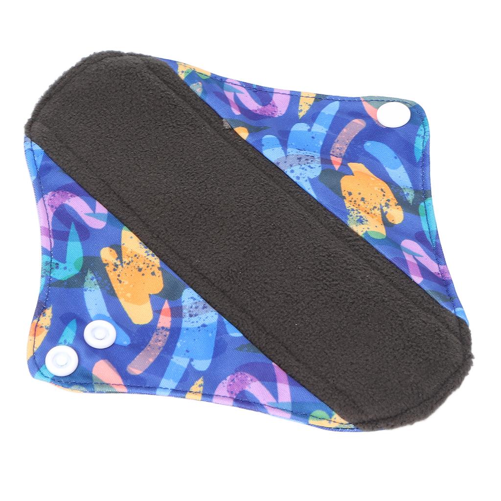 Absorventes higiênicos reutilizáveis laváveis de pano de carvão de bambu à prova de vazamentos absorventes higiênicos para mulheres SG46
