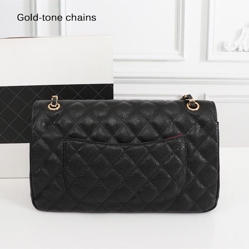 Средние стеганые сумки на плечо с ромбовидной отделкой для женщин, роскошные дизайнерские сумки Caviar, натуральная кожа, сумка через плечо из коровьей кожи, сумка с замком-клапаном на цепочке