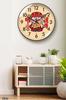 God of Wealth Luxury Silent Wall Clock - New Chinese Style for Living Room