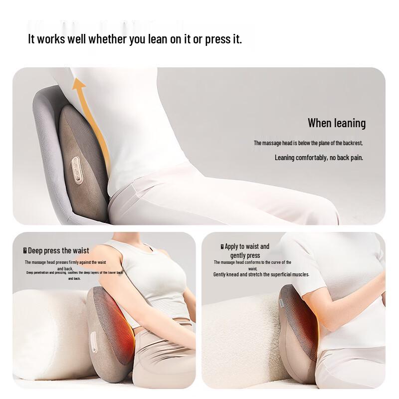 Smart Wireless Waist & Back Massager with Heat and Kneading CN Plug (adapter Included)