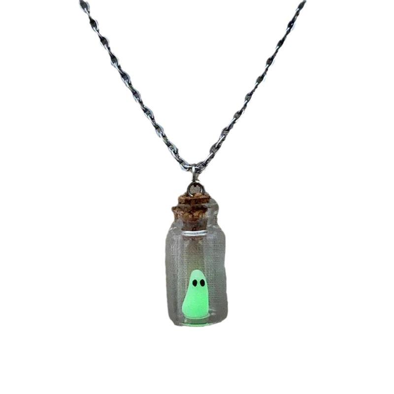 Luminous Ghost Drift Bottle Necklace - Halloween Jewelry