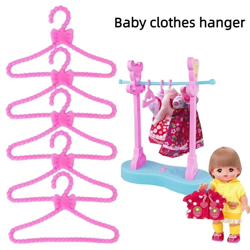 Premium Plastic Clothes Hanger 30cm Height Stylish Pink Bow Pack Of 10