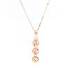 Exquisite Russian 585 Purple Gold Personalized Fringed Coin Pendant Fashionable Rose Gold-Plated Hollow Flower Pendant