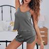 Satin Chiffon Sleepwear, Women's Summer Sexy Camisole Shorts, Home Wear