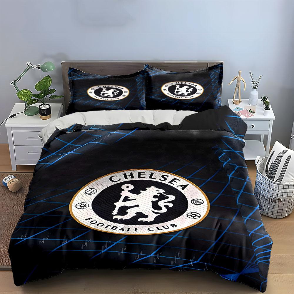 Logo des FC Chelsea. Bettwäsche-Sets Bettbezug-Sets Bettbezüge Kissenbezüge(1 * Bettbezug 2 * Kissenbezüge ohne Bettdecke)