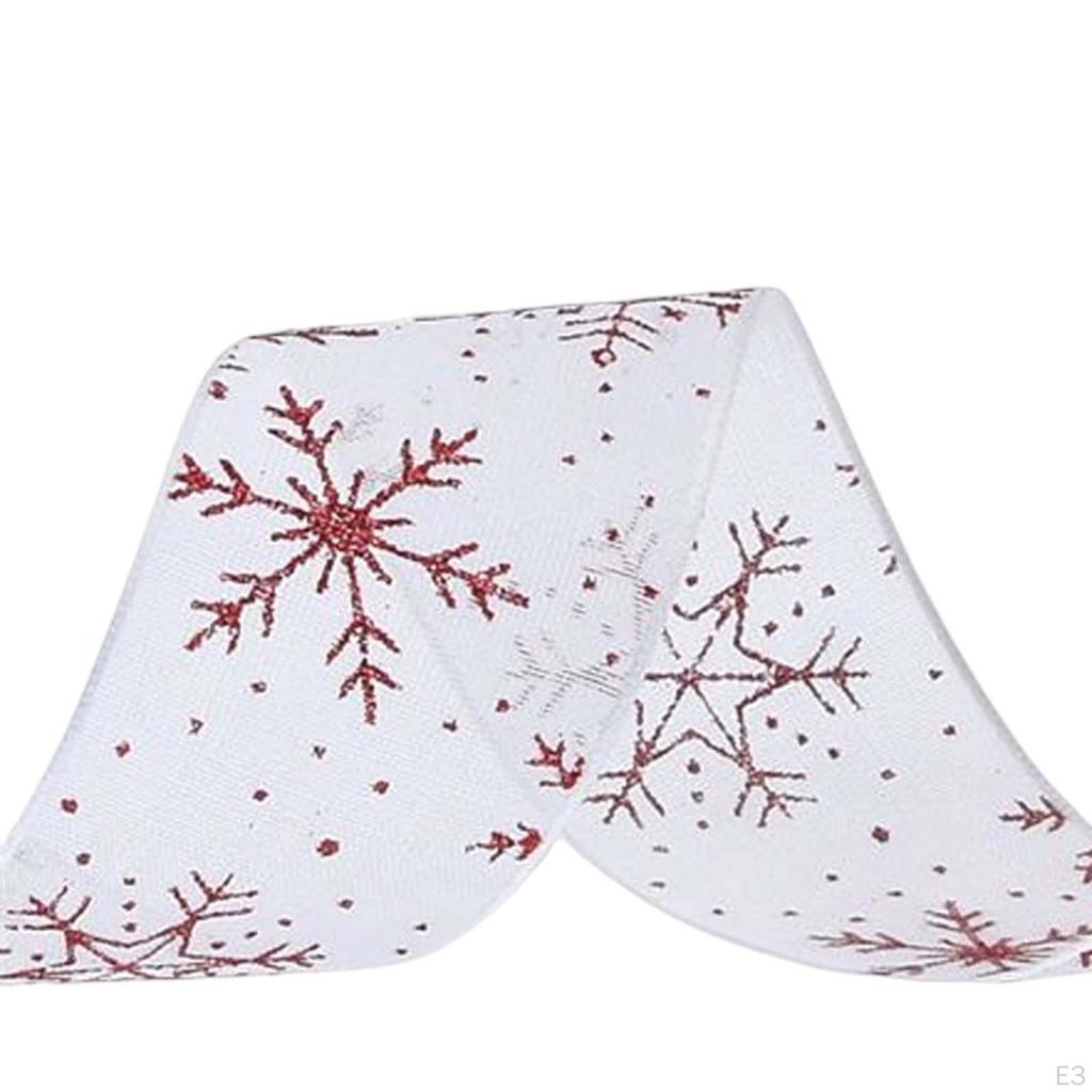 22 Yards Snowflake Ribbon DIY Crafts Gift Wrapping Home Decor for Bow Making Wreath Holiday Supplies
