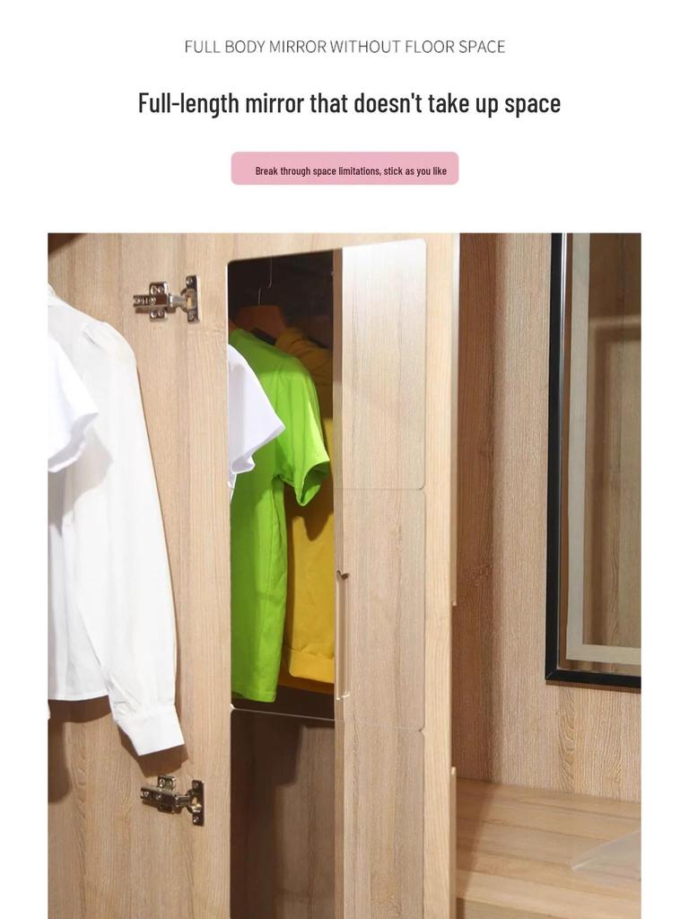 [Newcomer Exclusive] Full-Body Acrylic Soft Mirror Sticker - Self-Adhesive, High-Definition Dormitory Dressing Mirror