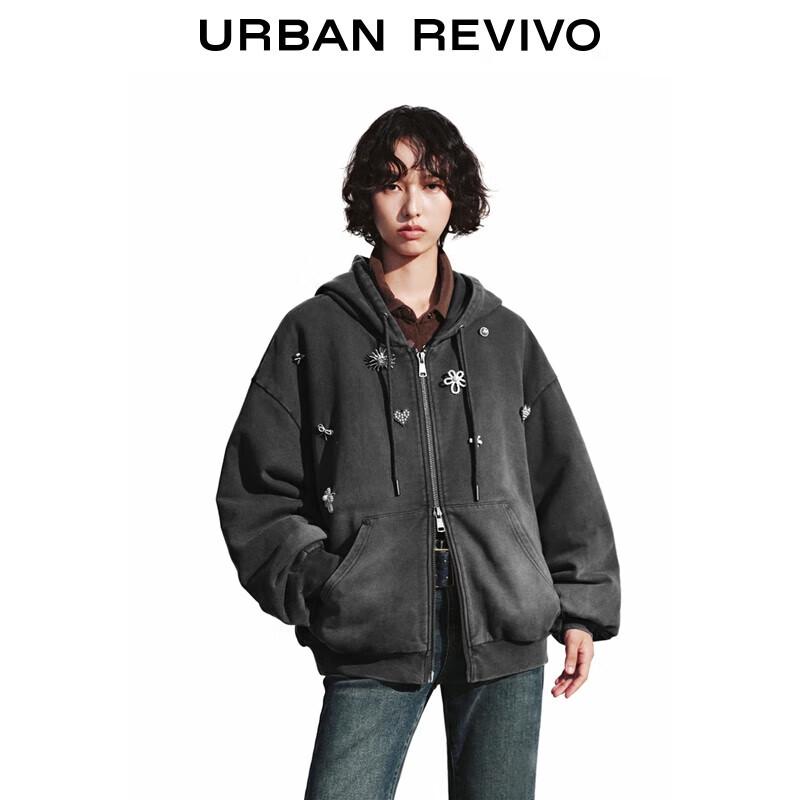 

Женская свободная хлопковая куртка с капюшоном UR M