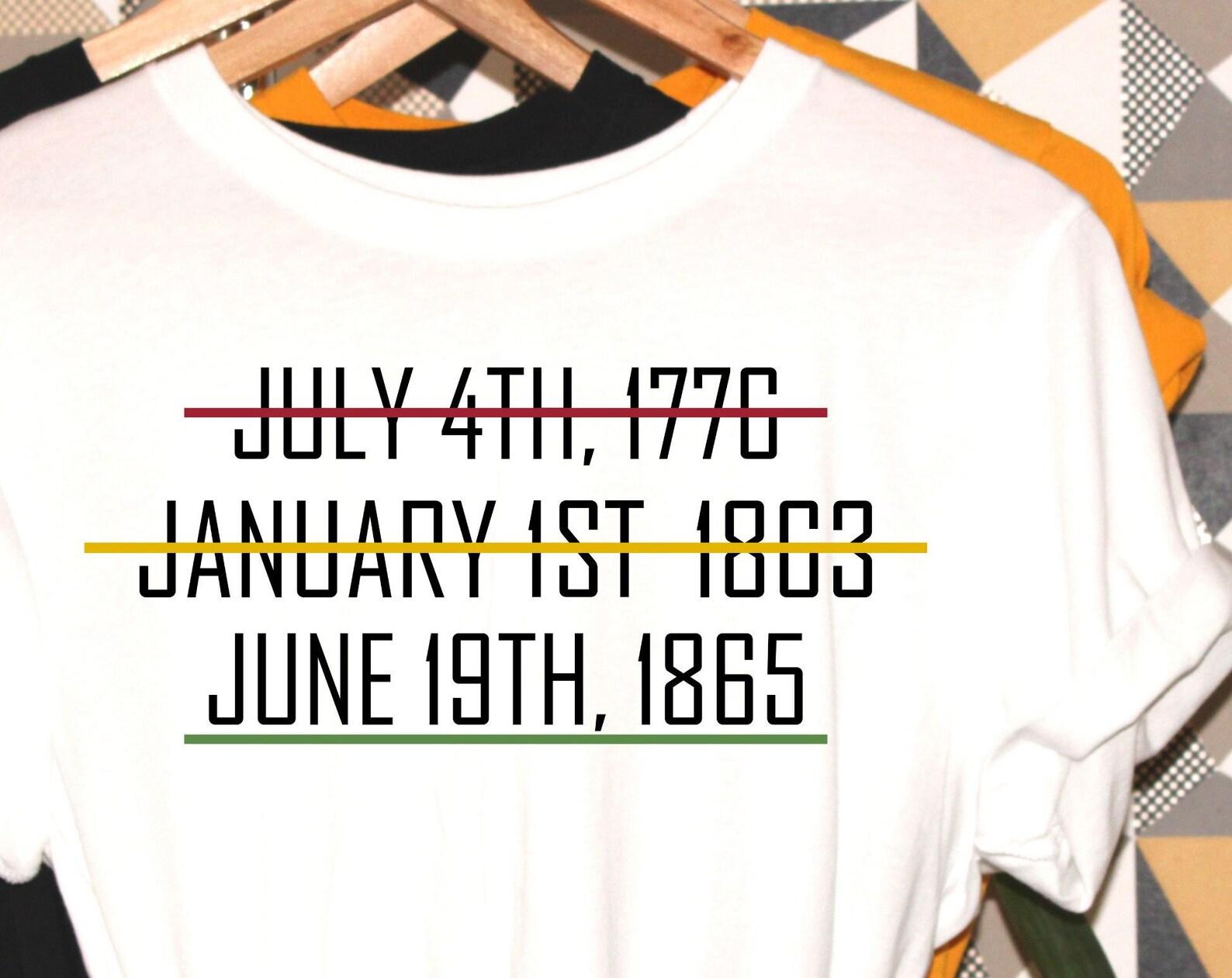 June 19th 1865 tshirt, freedom day, independance day, black pride shirt, liberation day XL