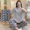 Women's Summer Three-piece Pajamas Homewear Women Short-sleeved Trousers Cartoon Leisure Women's Homewear Pajamas Set