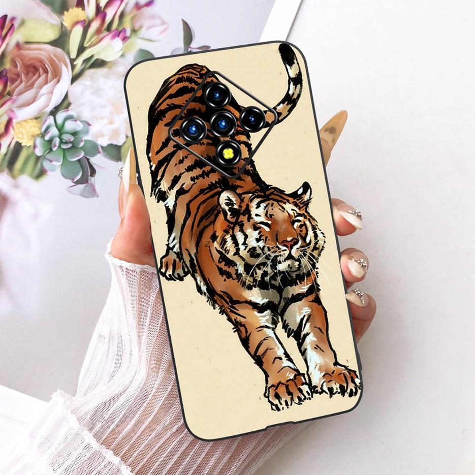 For Infinix Zero 8 Case X687 Stylish Flowers Butterfly Painted Cover Soft Slim Phone Case For Infinix Zero 8i Zero8 i X687B Bags