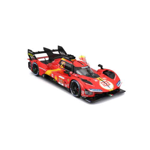 Bburago 1/24 Scale Diecast Model Car of the Ferrari 499P 3.0L Turbo V6 Team Ferrari AF Corse #51, 2023 Le Mans Winner, 18-26309