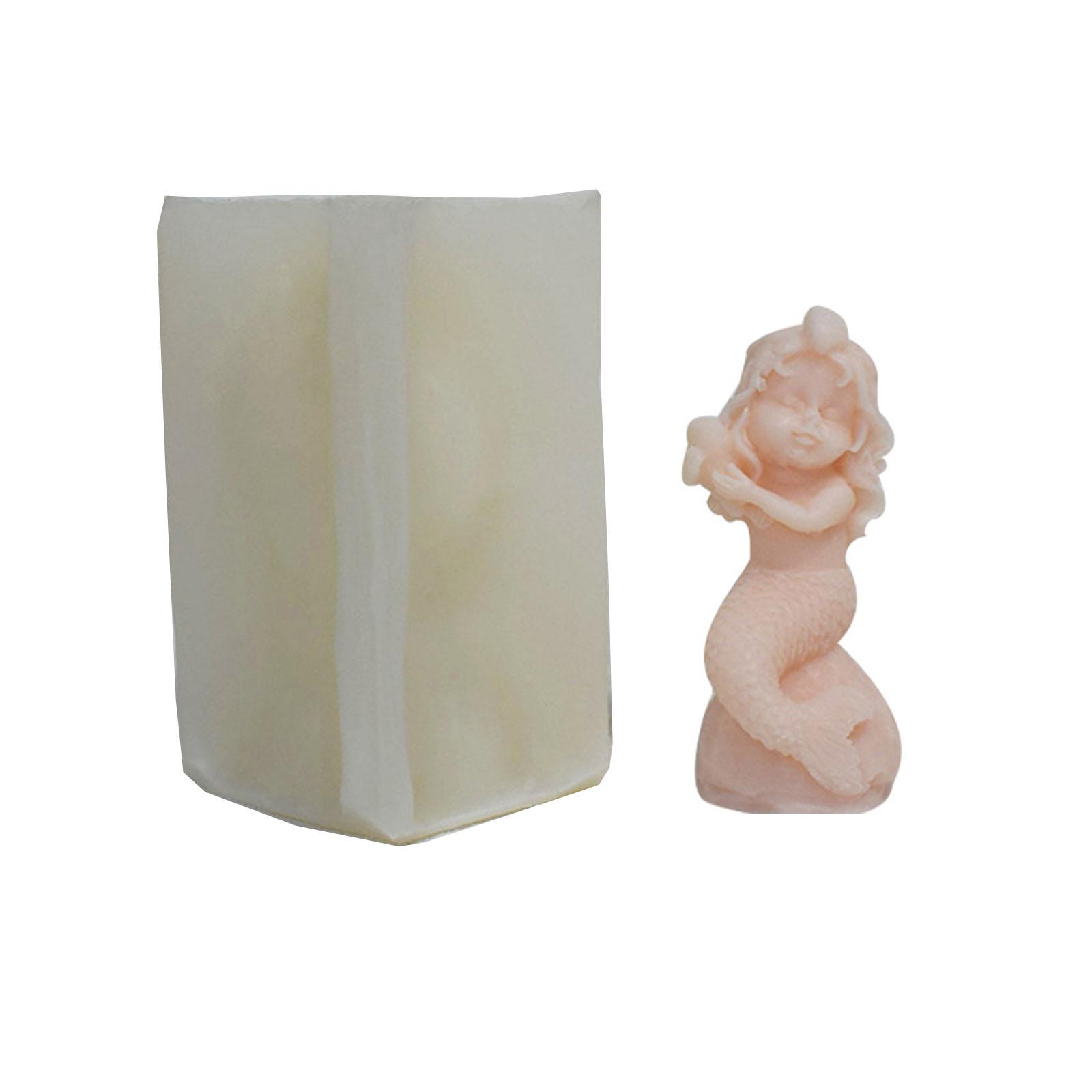 

Силиконовая форма для свечей «Русалки», прочная мультяшная 3D-свеча с ароматом русалок, смоляная форма для гипсовых украшений, форма для самостоятельного изготовления из гипса E