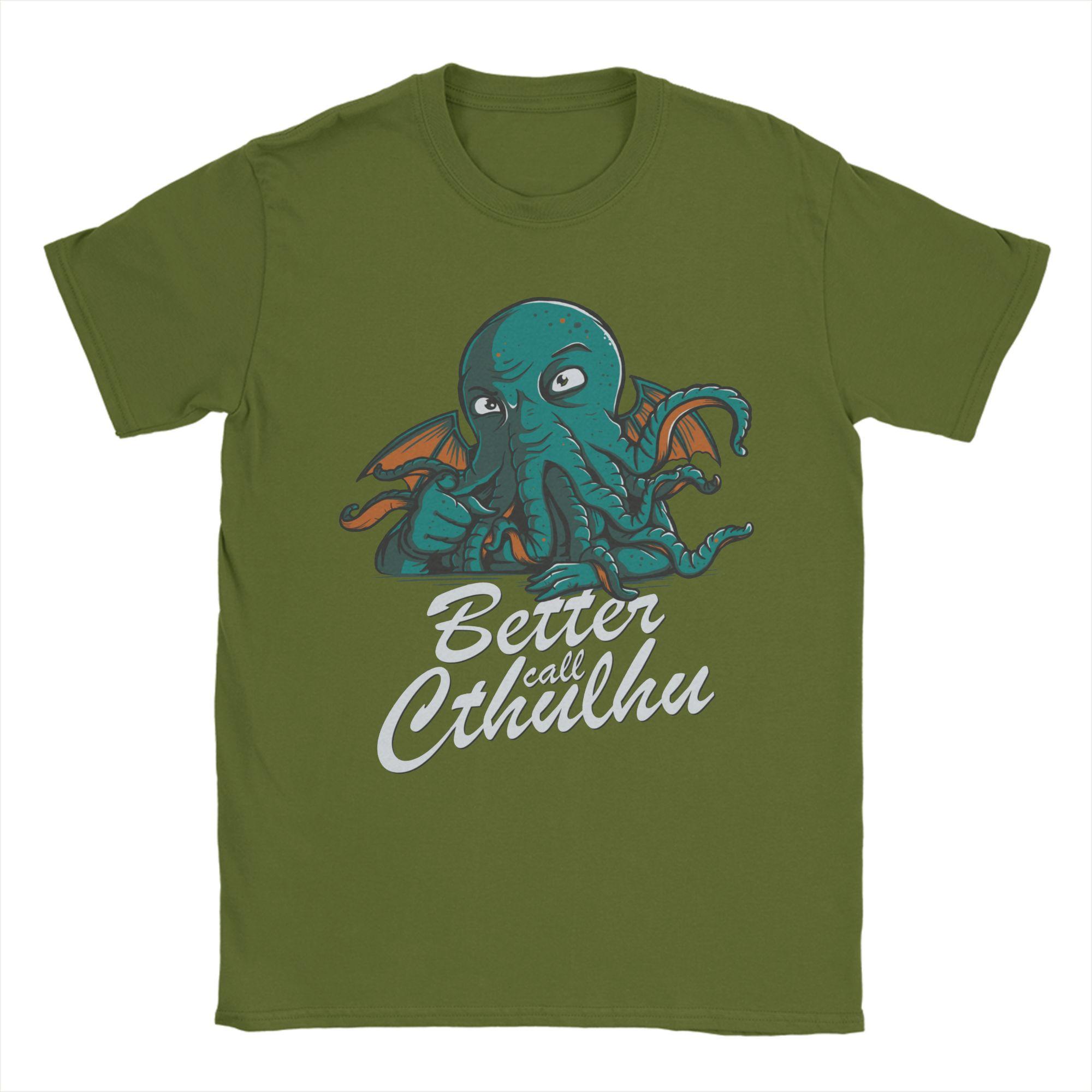 

Men s T-Shirt Better Call Cthulhu Funny 100% Cotton Tee Shirt Short Sleeve Breaking Bad Saul T Shirt Crewneck Clothing Graphic 4XL