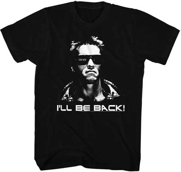 The Terminator 80 Movie Arnold Schwarzenegger I ll Be Back Men T Shirt XXXL