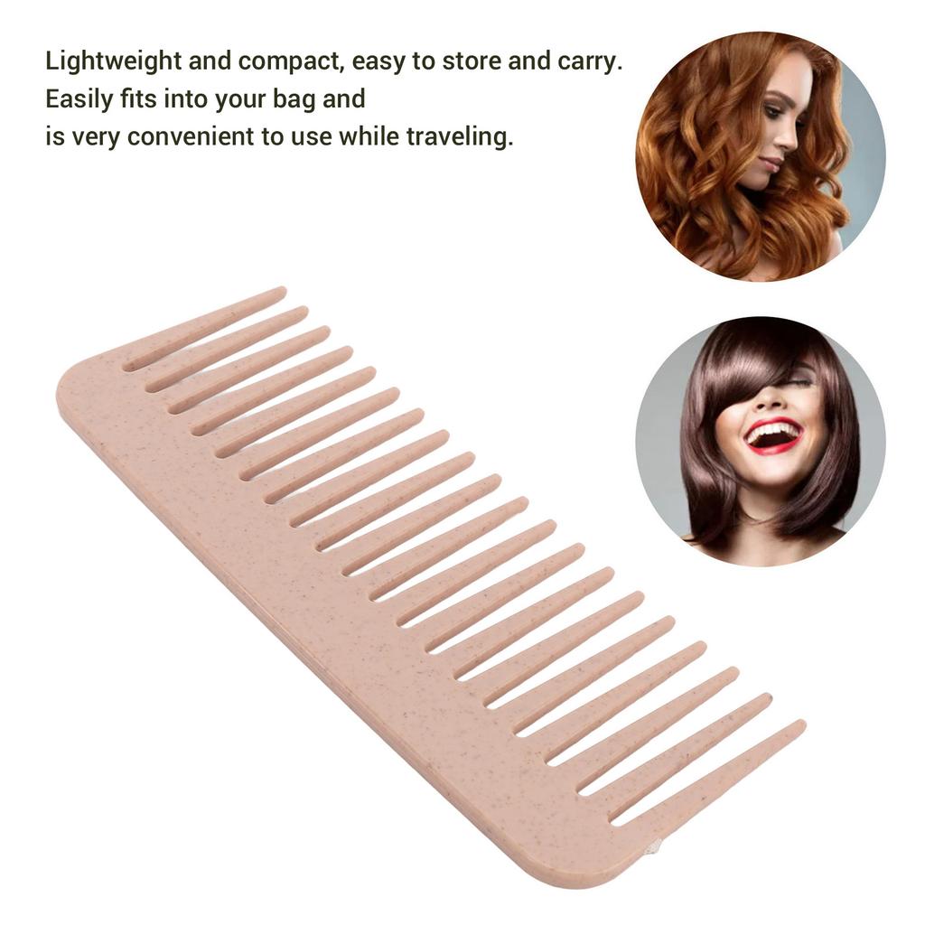 10 Stück Haar Entwirrungs Styling Kamm Weizenstroh Tragbar Breit gezahnter Kamm für Zuhause Reisen