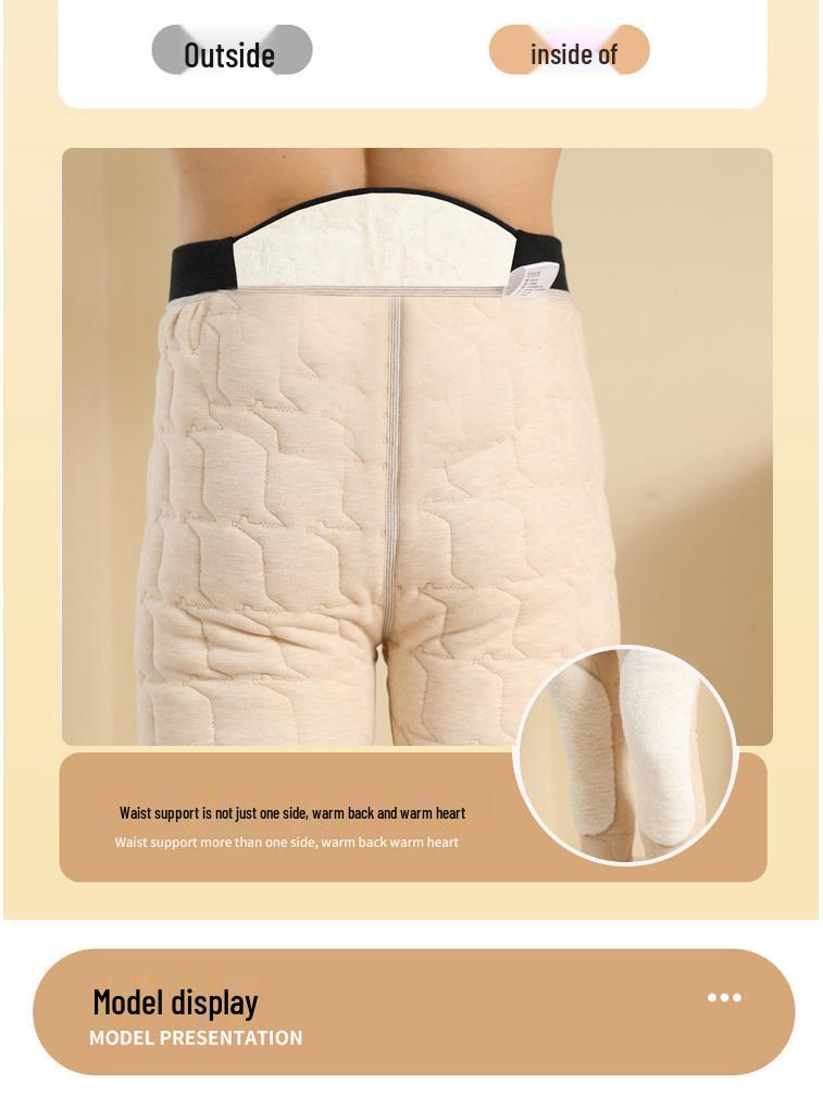Men's High Waist Extra Thick Thermal Wool Pants with Fleece Lining for Winter