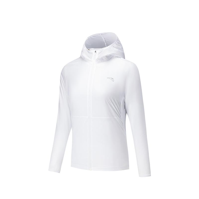 

Anta Comfortable Simple Versatile Casual Hooded Zipper Solid Color Windbreaker Jacket Women jackets Pure-White 162525607-2 S