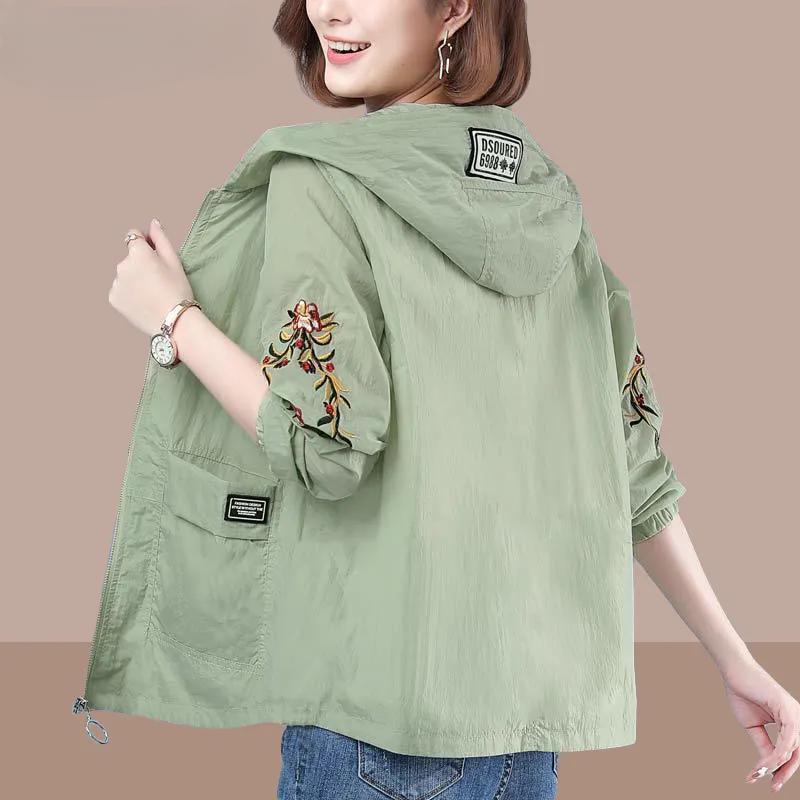 

Літній сонцезахисний ультрафіолетовий дихаючий сонцезахисний одяг для жінок, вільне тонке коротке пальто 5XL червоний