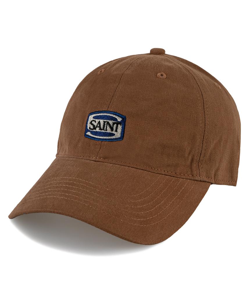Wig Saint Block Logo Cotton Peach Ball Cap - Beige
