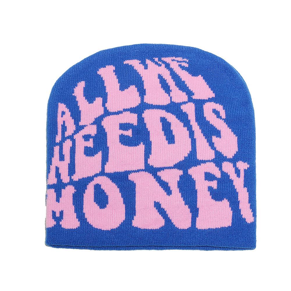 Winter New Men's and Women's Y2K Wool Pullover Hat Jacquard Letter Personalized Fashion Hip-hop Knitted Hat
