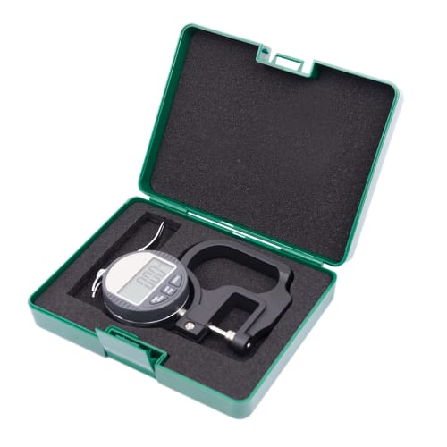 HFS(R) Digital Thickness Gauge with 0.01mm Accuracy, 0-10mm Measurement Range, and 0.01mm/0.001mm Resolution