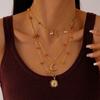 Pendant Clavicle Chain Women Bead Bowknot Clavicle Necklace Fashion Y2K Multilayer Necklace  Ladies