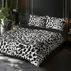 Black Leopard Print Theme Design Bedding Set with a Using a 3D Three-dimensional Ultra-soft Brushed Digital Printing Set