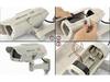 White Solar-Powered Fake Surveillance Camera for Indoor/Outdoor Use