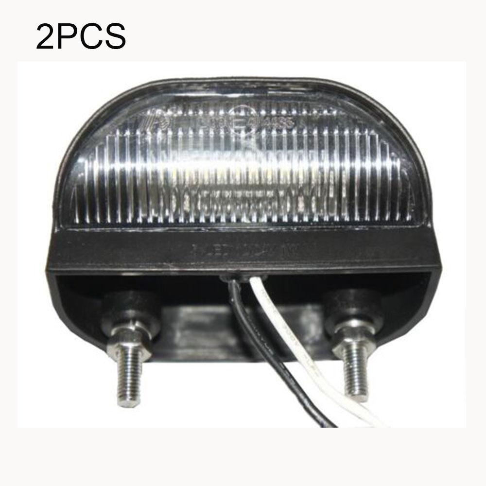 

Светодиодный задний фонарь номерного знака, лампа 12 В 24 В для автомобиля, грузовика, прицепа, велосипеда E4 2pcs