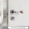 Bureau White Travertine Magnetic Silent Door Handle for Modern Luxury Bedrooms