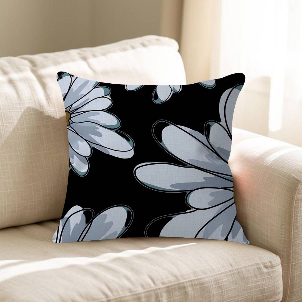 Summer Daisy Flower Pillow Cushion Cover Pillowcase Living Room Sofa Home Decor Customized
