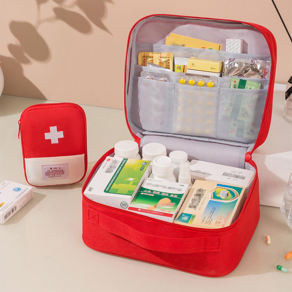 Large Capacity Portable Medical Bag - Oxford Cloth Medicine Storage for Home & Travel First Aid