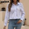 Women's Fashion Casual Long Sleeve POLO Neck Blouses & Shirts